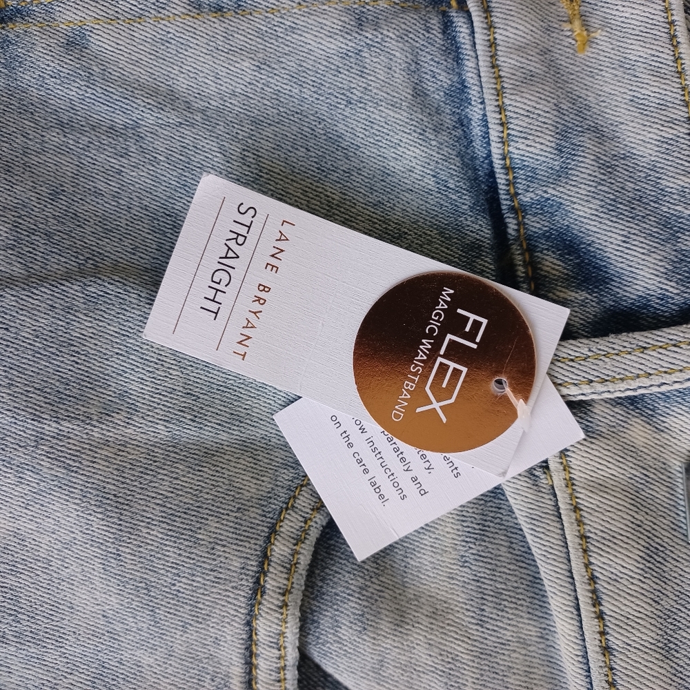 Lane Bryant High Rise Straight Crop Jeans | 16 | Flex Magic Waistband | NWT - Picture 8 of 10